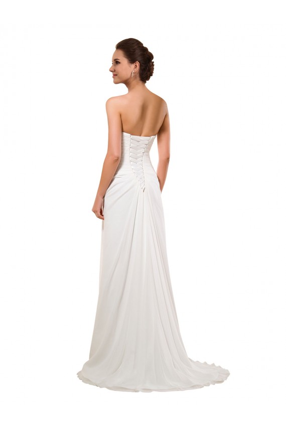 Sleeveless Ivory Sheath Sweetheart Wedding Gowns Mississauga