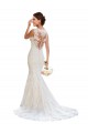 Sleeveless White Mermaid V-Neck Wedding Dress Mississauga