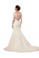 Long Sleeves Ivory Mermaid Bateau Neck Sexy Wedding Dress Mississauga