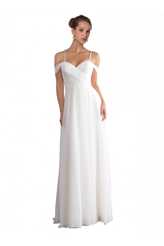 Sleeveless Ivory A-Line Off the Shoulder Wedding Dresses Mississauga