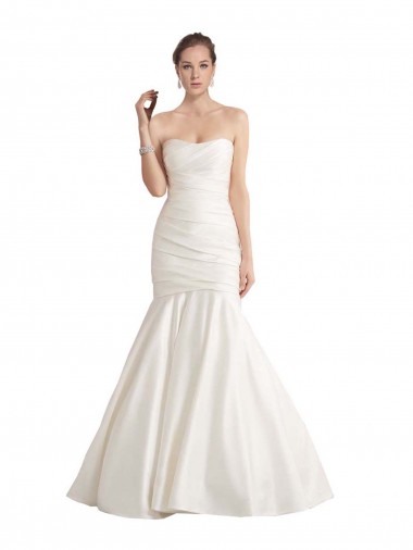 Sleeveless Ivory Low Back Mermaid Strapless Beach Wedding Dress Mississauga