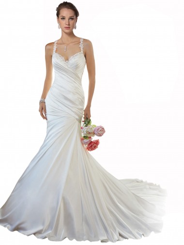 Sleeveless Ivory Mermaid Sweetheart Beach Wedding Gowns Mississauga