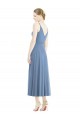 Sleeveless Dusty Blue A-Line Spaghetti Straps Bridesmaid Dress Mississauga