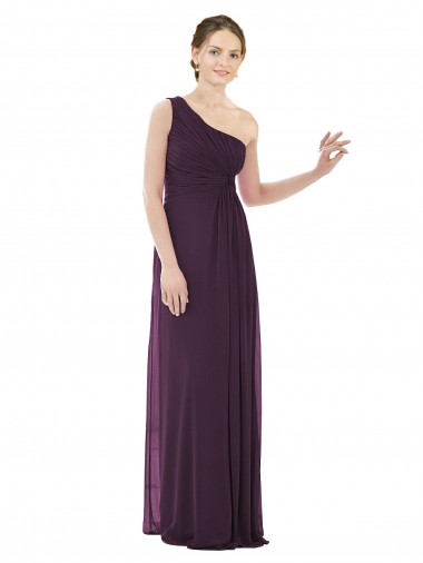 Sleeveless Grape A-Line One Shoulder Evening Dress / Bridesmaid Dress Mississauga