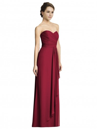 Sleeveless Burgundy A-Line Sweetheart Formal Dress / Bridesmaid Dress Mississauga