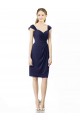 Cap Sleeves Dark Navy Sheath Sweetheart Bridesmaid Dress Mississauga