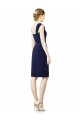 Cap Sleeves Dark Navy Sheath Sweetheart Bridesmaid Dress Mississauga