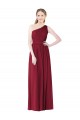 Sleeveless Burgundy A-Line One Shoulder Bridesmaid Gown Mississauga