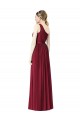 Sleeveless Burgundy A-Line One Shoulder Bridesmaid Gown Mississauga