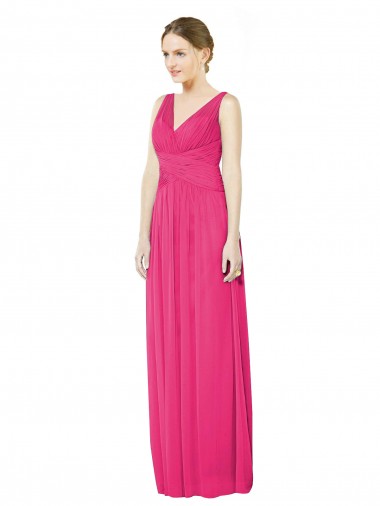 Sleeveless Azalea Open Back A-Line V-Neck Bridesmaid Dress Mississauga