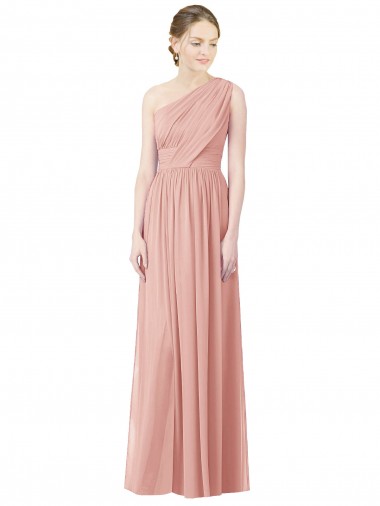 Sleeveless Bliss Pink A-Line One Shoulder Bridesmaid Dress Mississauga