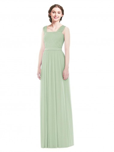 Sleeveless Sage A-Line Spaghetti Straps Bridal Party Dress Mississauga