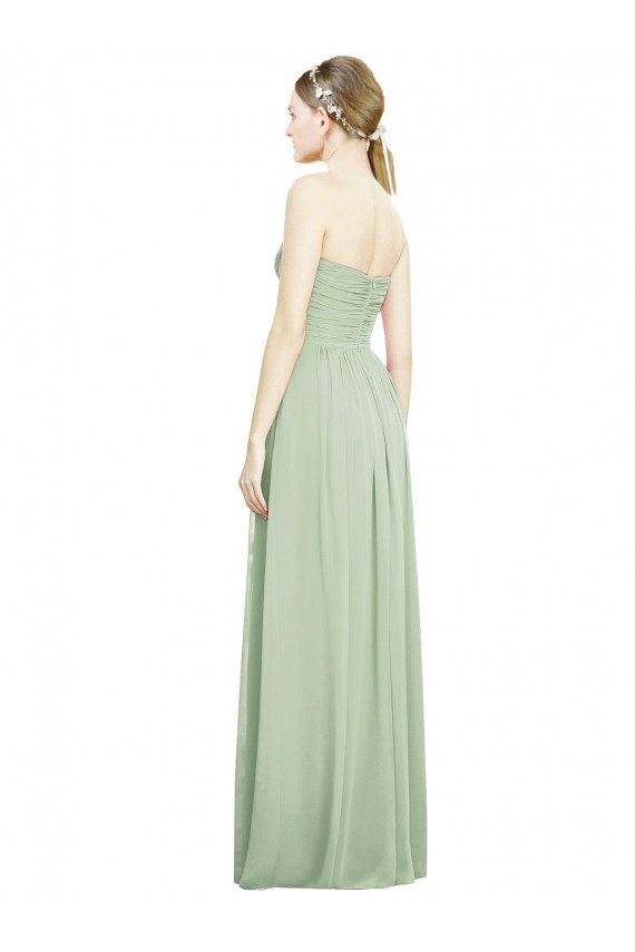 Sleeveless Sage Criss Cross Back A-Line Sweetheart Bridesmaid Dress Mississauga
