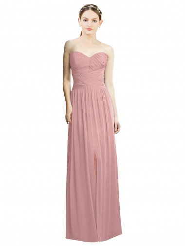 Sleeveless Dusty Pink A-Line Sweetheart Bridesmaid Dress / Evening Dress Mississauga