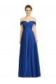 Cap Sleeves Royal Blue A-Line Off the Shoulder Semi Formal Evening Dress / Bridesmaid Dress Mississauga