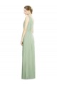 Sleeveless Sage V-Back A-Line V-Neck Bridesmaid Dress Mississauga