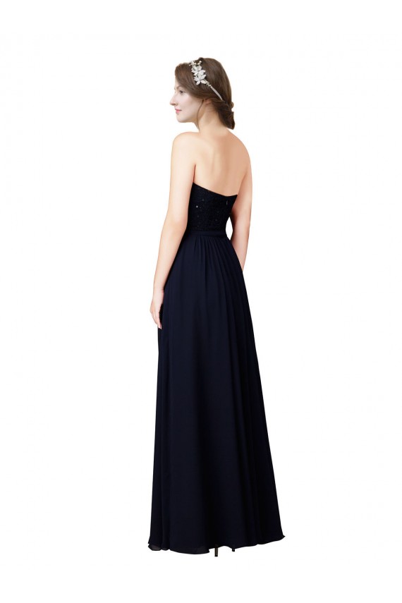 Sleeveless Dark Navy A-Line Sweetheart Formal Dress / Bridesmaid Dress Mississauga