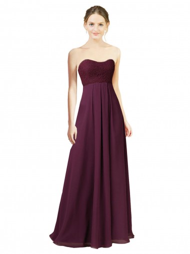 Sleeveless Grape A-Line Chiffon Sweetheart Bridesmaid Dress Mississauga