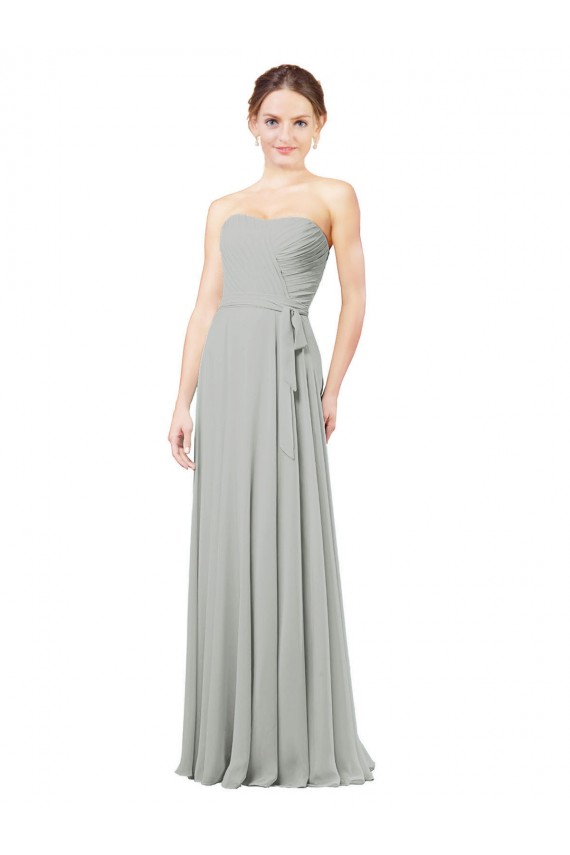 Sleeveless Silver A-Line Sweetheart Bridesmaid Dresses Mississauga