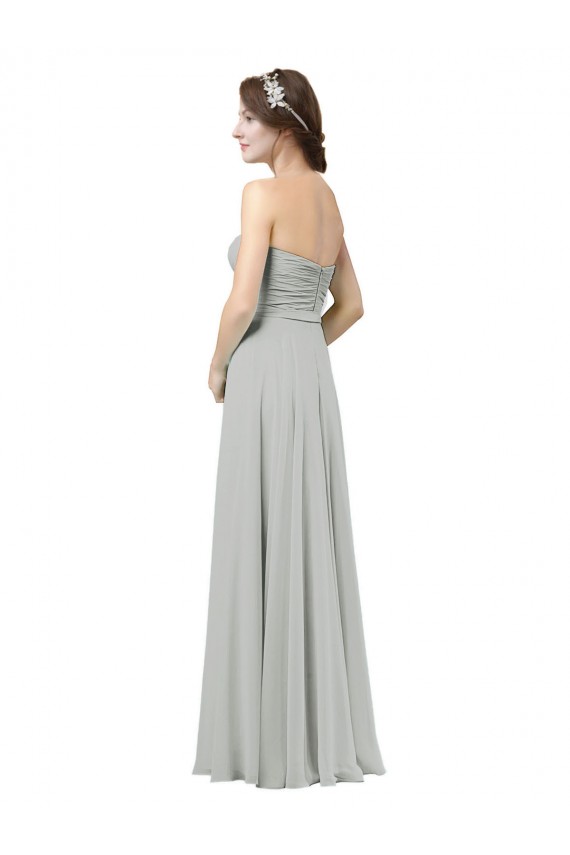 Sleeveless Silver A-Line Sweetheart Bridesmaid Dresses Mississauga