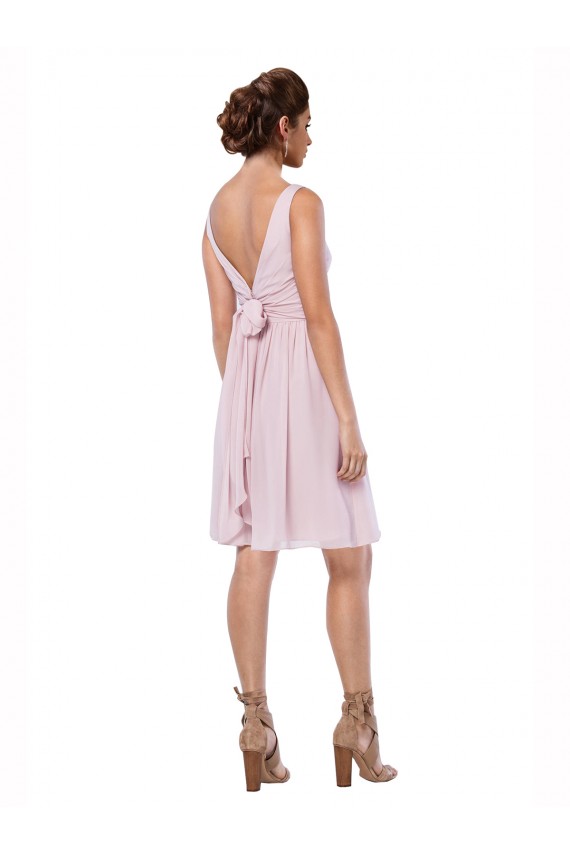 Sleeveless Dark Navy A-Line V-Neck Bridesmaid Dress Mississauga