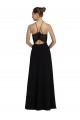 Sleeveless Black Open Back A-Line Halter Neck Bridesmaid Gown Mississauga