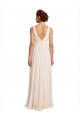 Sleeveless Cream Pink V-Back A-Line Bateau Neck Bridesmaid Dress / Evening Dress Mississauga