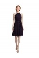 Sleeveless Grape A-Line Soft Chiffon Halter Neck Bridesmaid Dress Mississauga