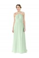 Sleeveless Sage A-Line Halter Neck Bridesmaid Dress Mississauga