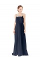 Sleeveless Dark Navy Open Back A-Line Spaghetti straps Bridesmaid Dress / Evening Gowns Mississauga