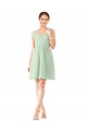 Sleeveless Sage A-Line V-Neck Bridesmaid Dress Mississauga
