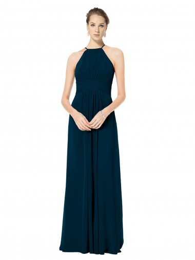 Sleeveless Midnight Green A-Line Spaghetti Straps Bridesmaid Dress Mississauga
