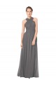 Sleeveless Stormy Silver Keyhole Back A-Line Halter Neck Bridesmaid Dress Mississauga