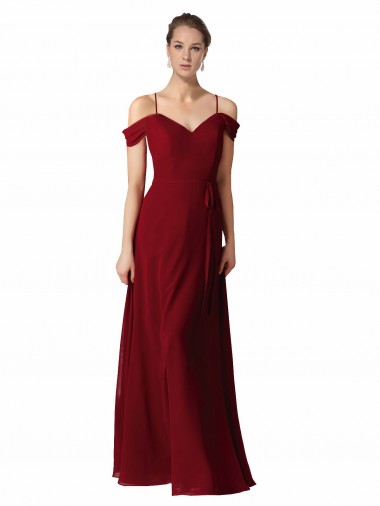 Sleeveless Burgundy A-Line Sweetheart Bridesmaid Dress / Evening Dress Mississauga