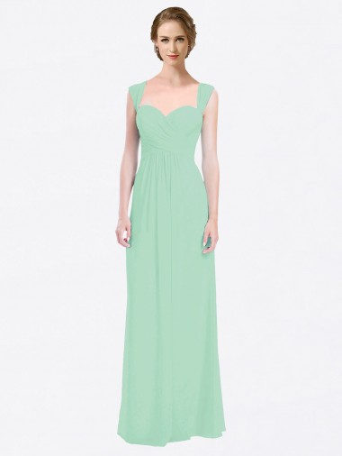 Cap Sleeves Mint Green V-Back A-Line Sweetheart Bridesmaid Dress Mississauga