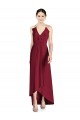 Sleeveless Burgundy Open Back A-Line Spaghetti Straps High Low Bridesmaid Dress Mississauga
