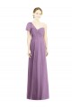 Flutter Sleeves Dark Lavender Open Back A-Line One Shoulder Formal Dress / Bridesmaid Dress Mississauga