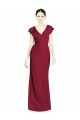 Sleeveless Burgundy V-Back Trumpet V-Neck Bridesmaid Dress Mississauga