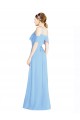 Cold Shoulder Periwinkle Low Back A-Line Halter Neck Formal Dress / Bridesmaid Dress Mississauga