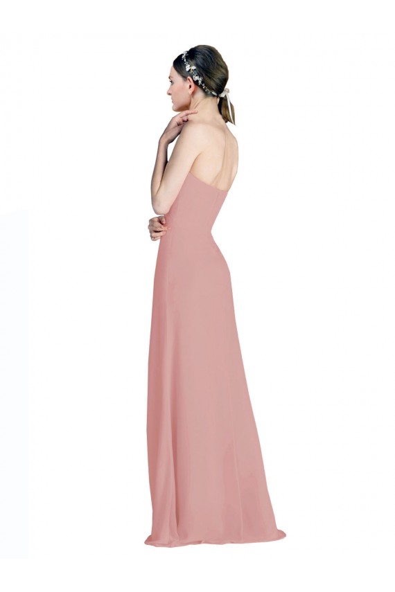 Sleeveless Dusty Pink Low Back A-Line Sweetheart Bridesmaid Dress / Formal Dress Mississauga