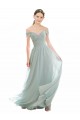 Cap Sleeves Sea Glass A-Line Off the Shoulder Bridesmaid Dress Mississauga
