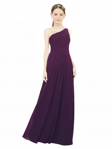 Sleeveless Grape A-Line One Shoulder Bridal Party Dress / Evening Dress Mississauga