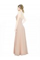 Sleeveless Pink A-Line Luxe Chiffon V-Neck Bridesmaid Dress / Evening Dress Mississauga