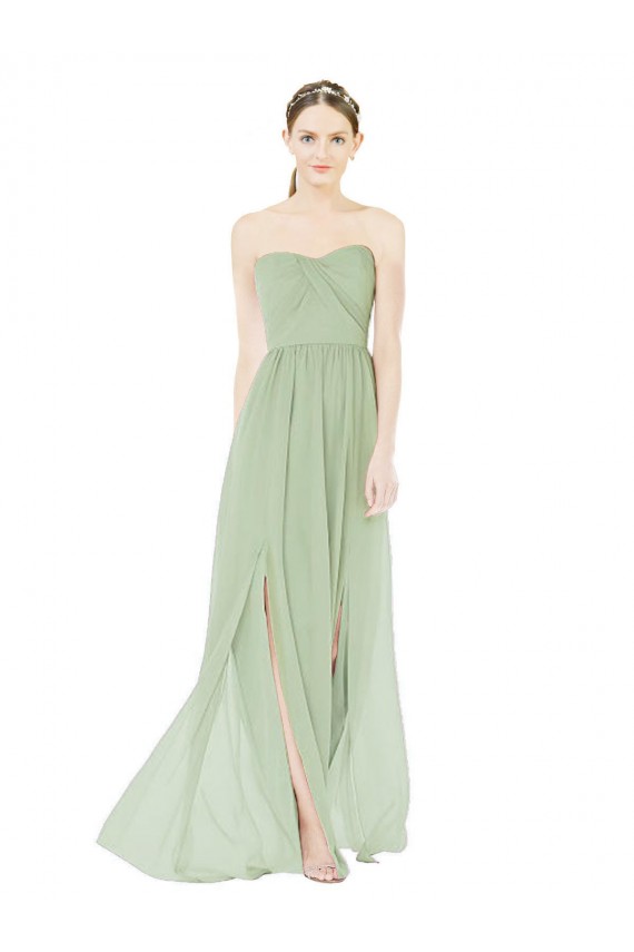 Sleeveless Sage Low Back A-Line Sweetheart Semi Formal Evening Dress / Bridesmaid Dress Mississauga