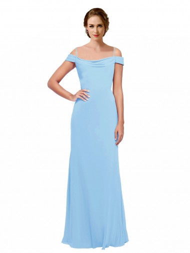 Sleeveless Periwinkle A-Line Off the Shoulder Bridesmaid Dress Mississauga
