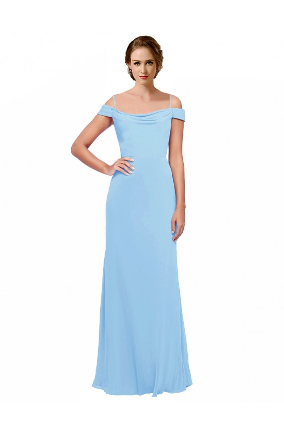 Sleeveless Periwinkle A-Line Off the Shoulder Bridesmaid Dress Mississauga