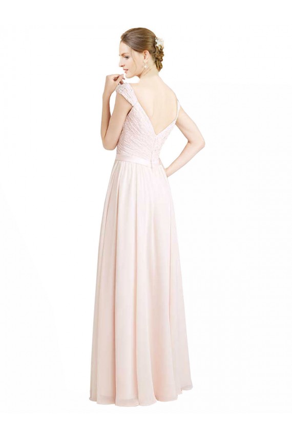 Sleeveless Cream Pink Open Back A-Line Sweetheart Bridesmaid Dress Mississauga