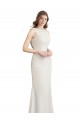 Sleeveless V-Back Mermaid Boat Neck Bridesmaid Dress Mississauga