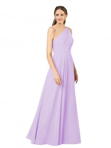 Sleeveless Lilac Sheath One Shoulder Formal Evening Gown / Bridesmaid Dress Mississauga