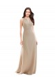 Sleeveless Champagne A-Line High Neck Bridesmaid Dress Mississauga